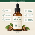 Huile de Sacha Inchi Bio Vitarine, 60 ml — vegan, sans gluten, sans soja, garantie 90 jours